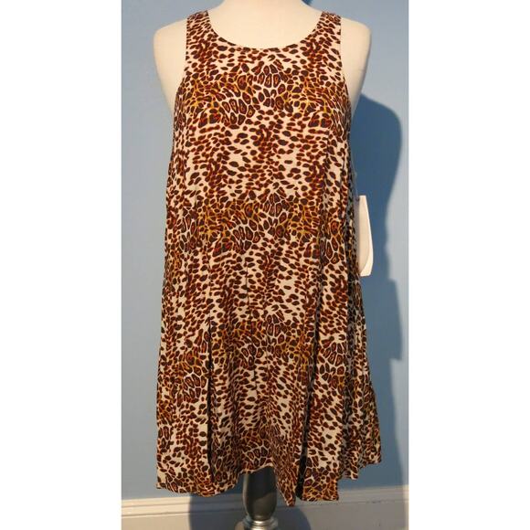 TAYLOR AND SAGE *NWT* Swing Dress Size S Leopard Sleeveless Animal Print Summer - Picture 3 of 5